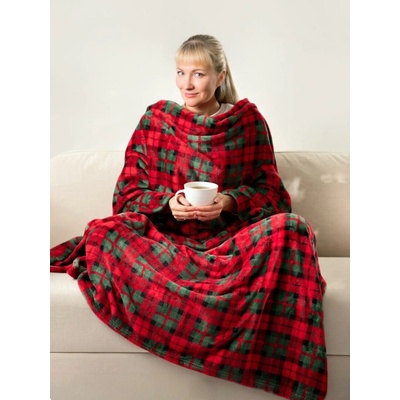 Tartan 750922 se vzorovanými rukávy 130x170 cm – Zboží Dáma