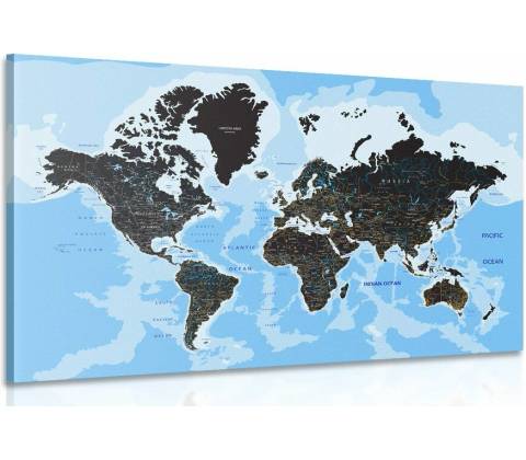Obraz moderná mapa sveta