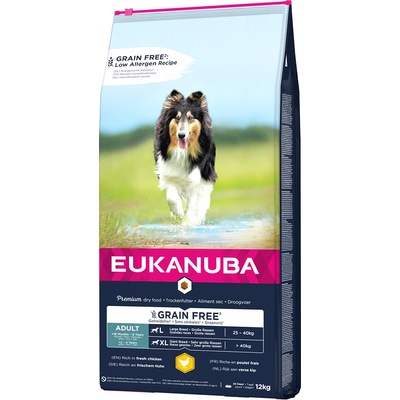 Eukanuba Grain Free Adult Large Breed Chicken 2 x 12 kg