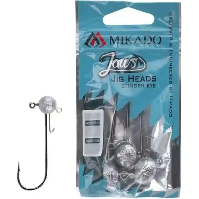Mikado Jigové hlavičky JAWS STINGER EYE JIG BN vel.8 10g 3 ks