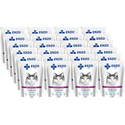 Enzo Vet pre sterilizované mačky morčací v želé 24 x 100 g