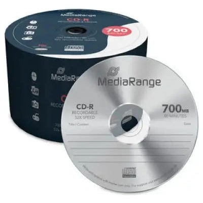 MediaRange CD-R 700MB I 80 мин, 52x скорост, 50 бр целофан (04260057128270)