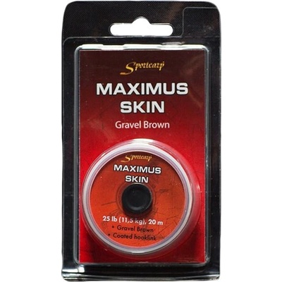 Sportcarp ztužená šnúrka Maximus Skin 20m 13,6kg Hnědý štěrk