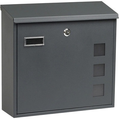 Poštová schránka BK.703.G.AM s okienkami z matného plexiskla antracit