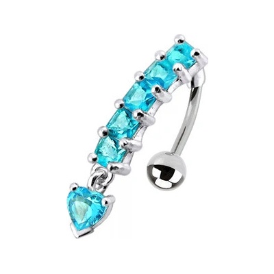 Šperky4U stříbrný piercing do pupíku obrácený BP01190-Q