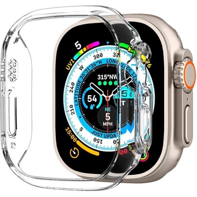 Spigen Качествен твърд кейс за Apple Watch Ultra, Ultra 2, Ultra 3 49мм - Spigen Thin Fit Case (прозрачен) (ACS05917)