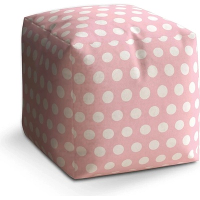 Sablio Taburet Cube Bílé tečky: 40x40x40 cm
