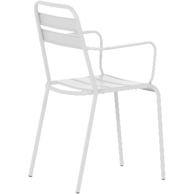 Carmen Метален градински стол zamfara - бял (3535139)