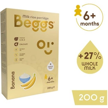 Beggs Млечна оризова каша бананова (200 г)