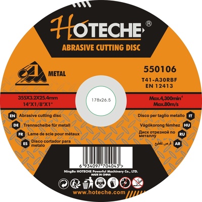 Hoteche Kotúč brúsny rezný T41 355 x 3,2 x 25,4 mm 550106