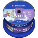 Média pro vypalování Verbatim DVD+R 4,7GB 16x, Advanced AZO+ printable, cakebox, 50ks (43512)