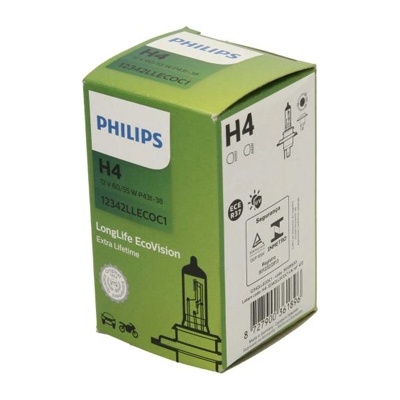 Philips Крушка, фар philips h4, 12v, 60/55w, 1 бр