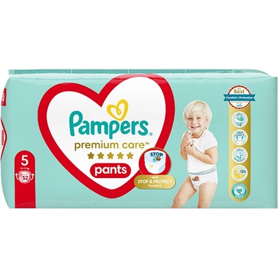 HiPP Гащички Pampers Premium Care Pants 5 (12-17кг. ) - 52 броя