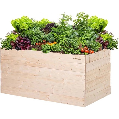 Atmowood Dřevěný vyvýšený záhon 120 x 60 x 60 cm hnědý – Zboží Mobilmania