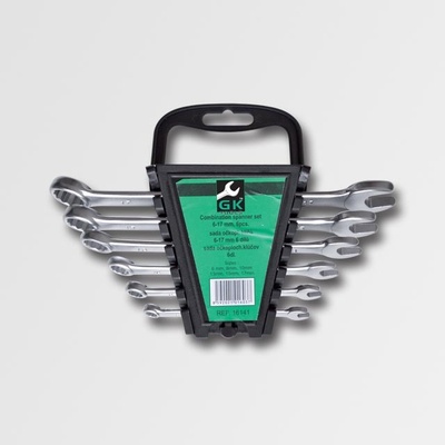 GK Tools Sada očkopl.klíčů 6-17 mm 6dílů matný chrom P16141