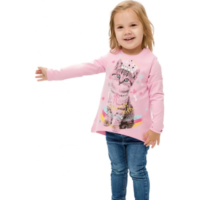 Winkiki kids Wear dívčí tričko s dlouhým rukávem Swan modrá