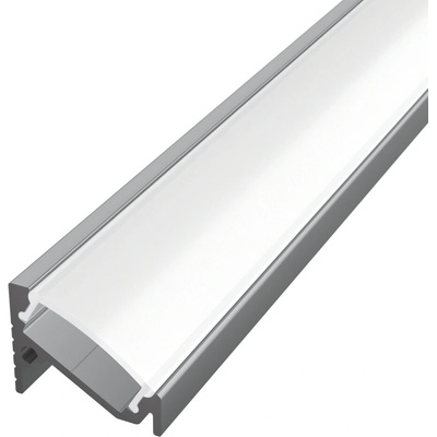LEDprodukt LED lišta rohová C6 30/60° strieborná Dĺžka: 2m, Typ krytky: Mliečna krytka zaklapávacia (difúzor)