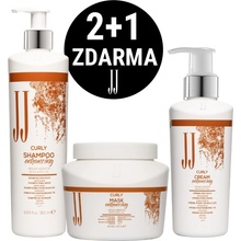 JJ Curly šampón 350 ml + maska 500 ml + krém 150 ml pro vlnité vlasy