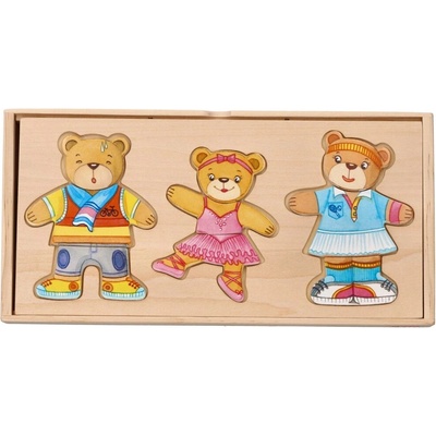 Goki puzzle obleč medvedíky
