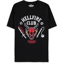 Difuzed Bioworld Europe tričko Stranger Things Hellfire Club černé