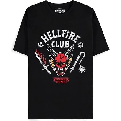 Difuzed Bioworld Europe tričko Stranger Things Hellfire Club černé