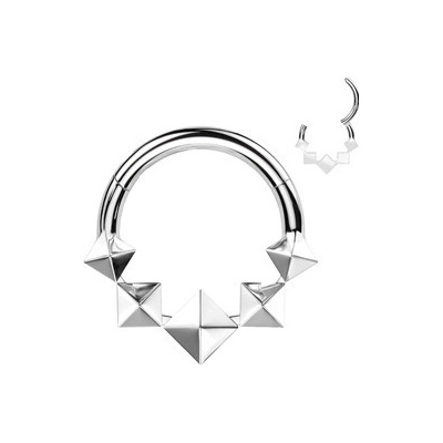 Šperky4U Segment kruh helix cartilage tragus septum piercing titan TIT1300-1208