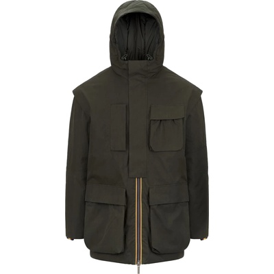 K-Way Мъжко яке парка K-Way Otto Cotton Feel Parka - Green Blackish Combo - размер XL (004-7031-0214)