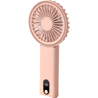 AppleMix Ventilátor – prenosný / ručný – LCD displej – USB-C – ružový