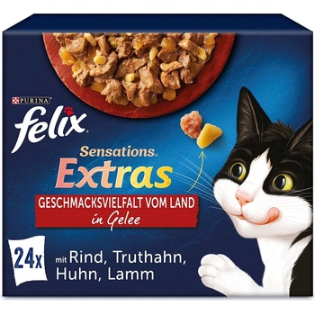 Felix Sensations Extras v želé výběr z venkova 24 x 85 g