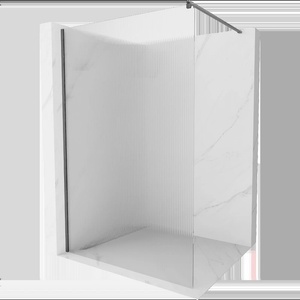 Mexen Kioto стенна преграда за душ Walk-in 80 x 200 см, ивици 8 мм, четка сив пушек - 800-080-101-66-09 (800-080-101-66-09)