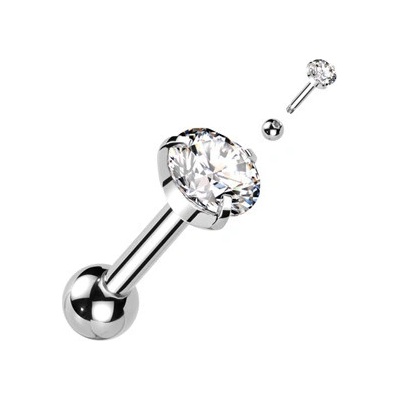 Šperky4U Cartilage piercing do ucha, čirý zirkon 3 mm CP1012-5-C – Zbozi.Blesk.cz