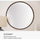 Image 1 of Casa Chic Fournier Стенно огледало с метална рамка кръгло Ø 80 см (EL-MIR-MET-80X80-ROS) (EL-MIR-MET-80X80-ROS)