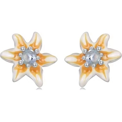 Grace Silver Jewellery stříbrné náušnice s květinovým motivem E-BSE1164/298 stříbrná