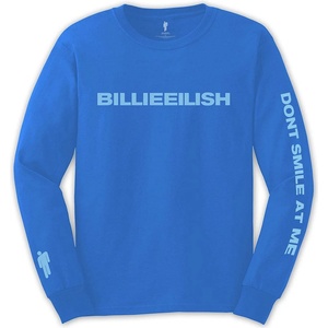 Billie Eilish Smile Тениска с дълъг ръкав Mid Blue S (BILLIELST04MBL01)