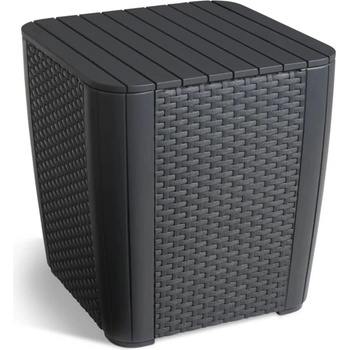 KETER Stůl zahradní s úložným boxem LUZON 43 x 57cm grafit