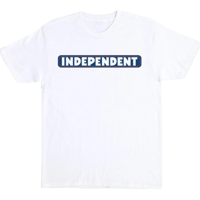 Independent tričko Bar Logo S/S Heavyweight White/Blue