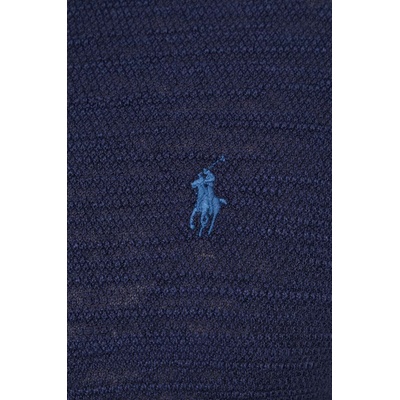 Ralph Lauren Тениска с яка лен Polo Ralph Lauren в тъмносиньо с изчистен дизайн 710934180 (710934180)