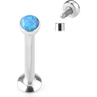 S4U Piercing do brady labreta 1,2 x 8 mm (modrá) LB1020-OP05