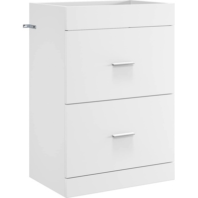 vidaXL Кабинет под мивка за баня Бяло 56 x 37, 5 x 81 см (890704)