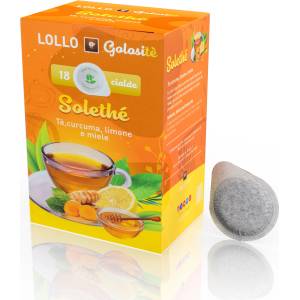 Lollo Caffé Разтворима напитка Чай Solethe Куркума Лимон и мед ESE капсули Lollo Caffe 18 бр
