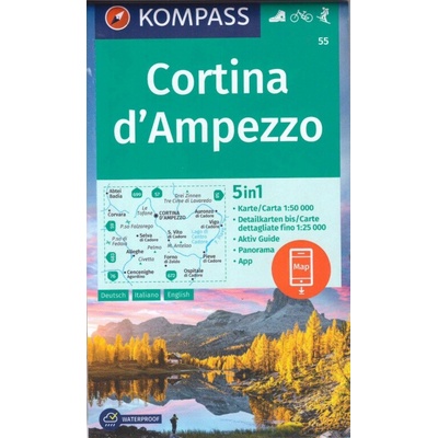 KOMPASS Wanderkarte 55 Cortina d'Ampezzo 1:50.000