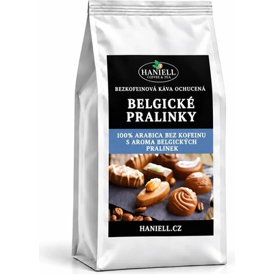 Haniell Bezkofeinová zrnková káva Belgické pralinky 100% arabika 100 g