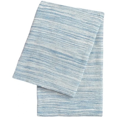 SCANquilt pletený pléd Melange melír světle modrá střední 130x200