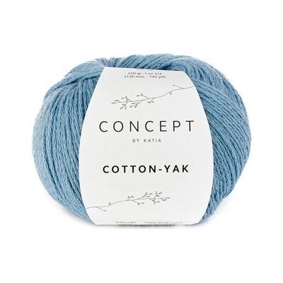 COTTON-YAK Katia Farby COTTON-YAK: 124 svetlá modrá