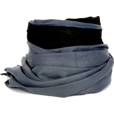 dámský dvoubarevný pašmínový šátek ZZ 217 jeans+černá