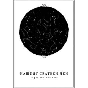  Звездна карта - Основни 4 (Postervramka-12-b1)
