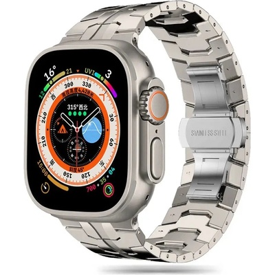 Tech-Protect Каишка Tech-Protect Stainless Line за Apple Watch 4 / 5 / 6 / 7 / 8 / 9 / SE / Ultra 1 / 2 (42/44/45/49 mm), титаниева (5906203699582)