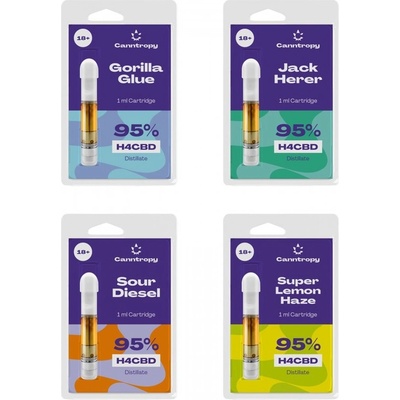 Canntropy H4CBD Cartridge bundle 95 % H4CBD All in One Set 4 příchutě x 1 ml