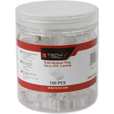 TECHLY IWP-JAR-C6RTY RJ45 Конектор 8P/8C Cat6 UTP, Жица, 100 бр (IWP-JAR-C6RTY)