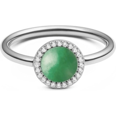 Daniel Wellington Ocelový prsten s jadeitem a krystaly Audrey DW0040135